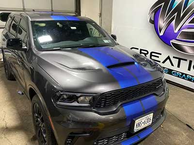 Two-tone Dodge Durango wrap by WB Creations