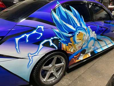 Matte blue Mercedes vehicle wrap by WB Creations